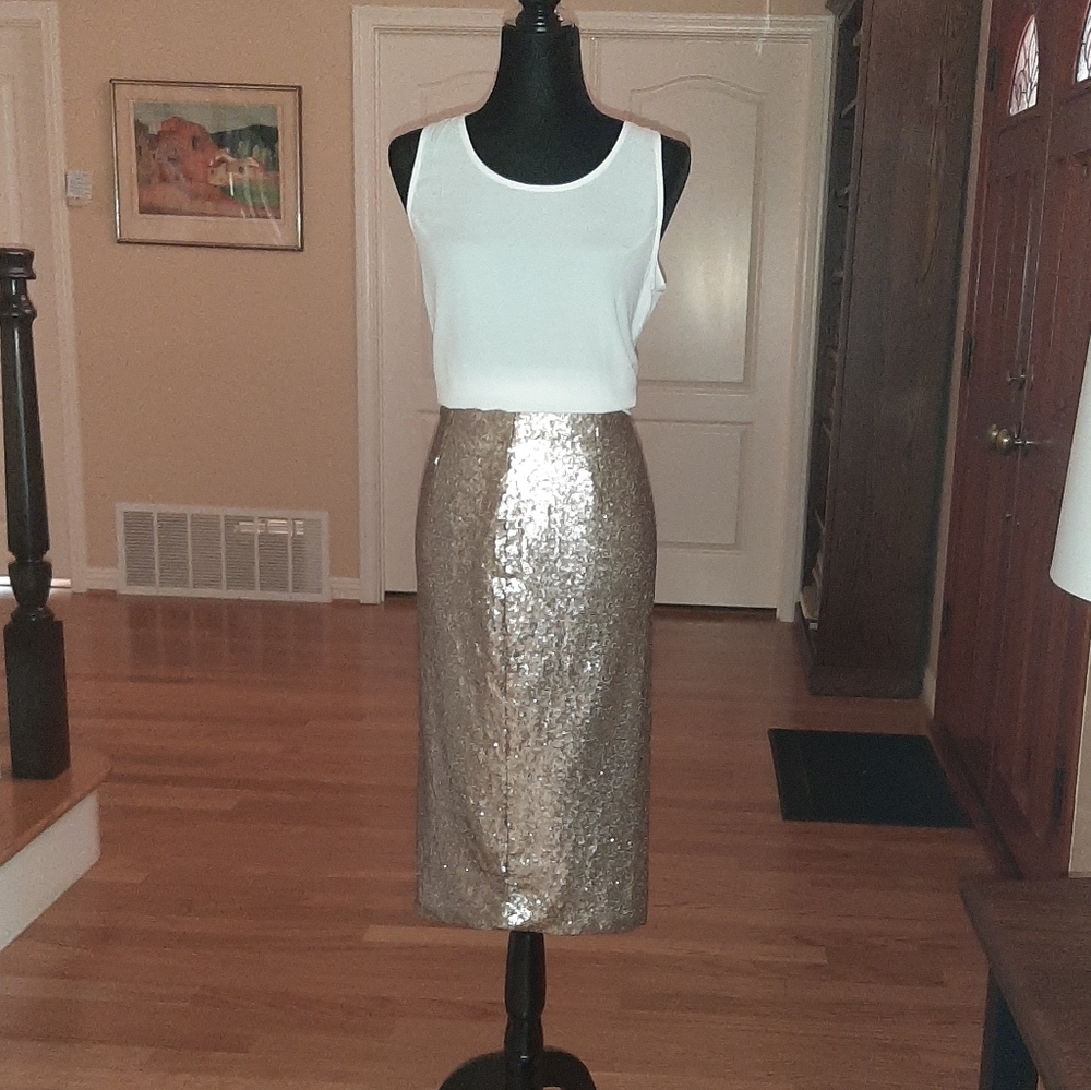 Midi sequin skirt